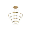 39,3-inch moderne dimbare 5-rings gouden led-kroonluchter