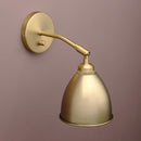 6-inch wandlamp van goudkleurig messing met ingebouwde schakelaar