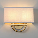 Wandlamp, 14-inch antiek messing linnen