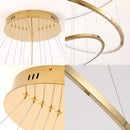 39,3-inch moderne dimbare 5-rings gouden led-kroonluchter