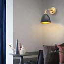 8 inch ovale metalen wandlamp, antiek messing & zwart