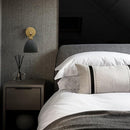 8 inch ovale metalen wandlamp, antiek messing & zwart