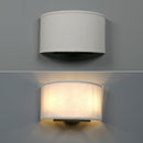 Boho wandlamp, 33 cm messing met linnen kap