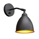 7-inch zwart metalen ovale wandlamp met ingebouwde schakelaar